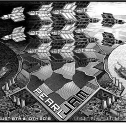 Pearl Jam - 2018 EMEK Poster Seattle, WA Safeco Field