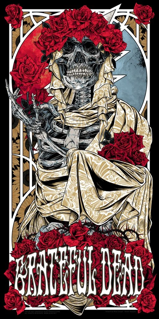 Grateful Dead - 2021 Rhys Cooper Poster Art Print 1st Ed Gig Posters 3 Grateful Dead - 2021 Rhys Cooper Poster Art Print 1st Ed Gig Posters