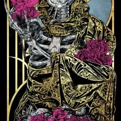 Grateful Dead - 2021 Rhys Cooper Poster Art Print Pink Gold Foil Foil Posters