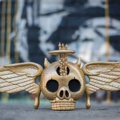 Skully - 2016 David Welker GOLD Statue Vinyl Sculpture Art Prints