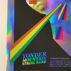 Yonder Mountain String Band - 2013 Johnny Sampson FOIL Poster Summer Tour Foil Posters