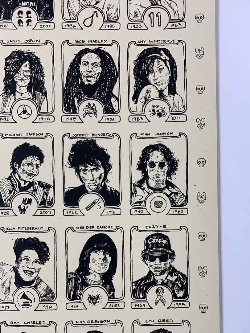 Dead Rock Stars - Fugscreens Studios Poster Art Print 7 Dead Rock Stars - Fugscreens Studios Poster Art Print