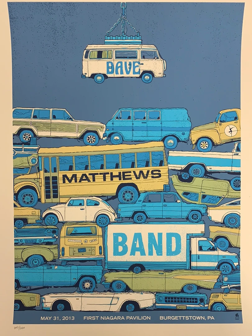 Gig Posters Dave Matthews Band - 2013 Methane Poster Burgettstown, PA 3 Gig Posters Dave Matthews Band - 2013 Methane Poster Burgettstown, PA