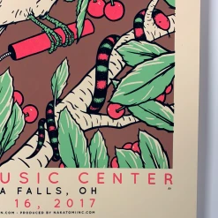 Kings Of Leon - 2017 Dan Grissom Poster Cuyahoga Falls, OH Blossom Music