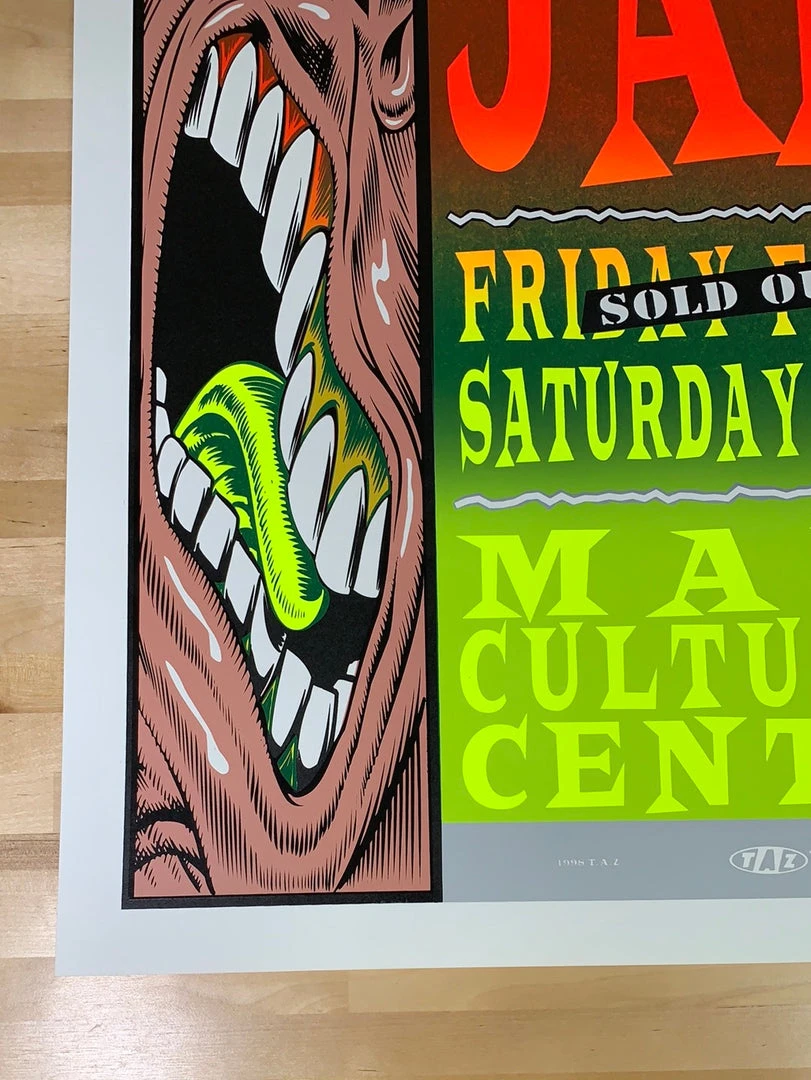 TAZ Gig Posters Pearl Jam - 1998 T.A.Z. Poster Maui, HI Cultural Center Variant 8 TAZ Gig Posters Pearl Jam - 1998 T.A.Z. Poster Maui, HI Cultural Center Variant