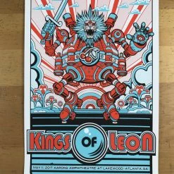 Kings Of Leon - 2017 Jesse Philips Poster Atlanta, GA Aarons Amphitheatre Gig Posters