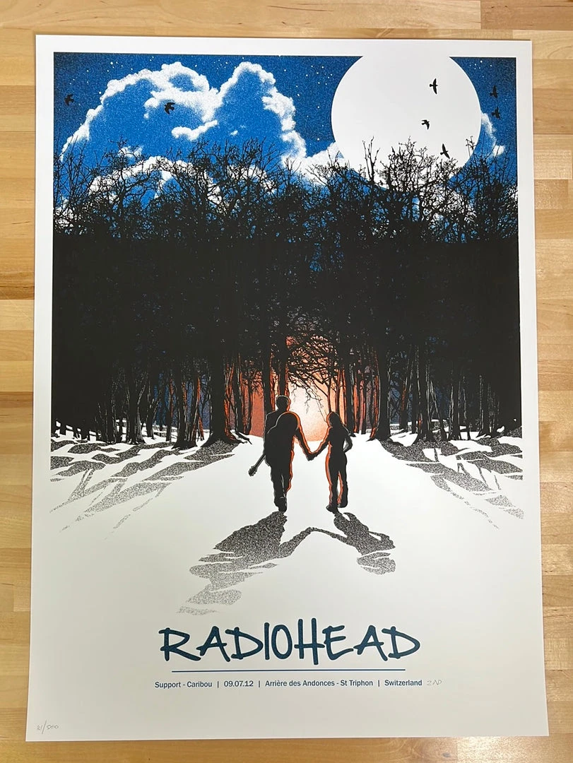 Radiohead - 2012 Joshua Budich Poster St. Triphon, Switzerland 2nd Gig Posters 4 Radiohead - 2012 Joshua Budich Poster St. Triphon, Switzerland 2nd Gig Posters
