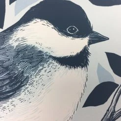 Black Capped Chickadee (Poecile Atricapillus) - 2015 Justin Santora Poster Art P