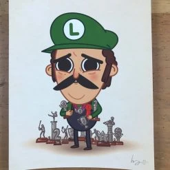 First Loser - 2016 Mike Mitchell Poster Luigi, Mario Brothers Art Prints 11 First Loser - 2016 Mike Mitchell Poster Luigi, Mario Brothers Art Prints
