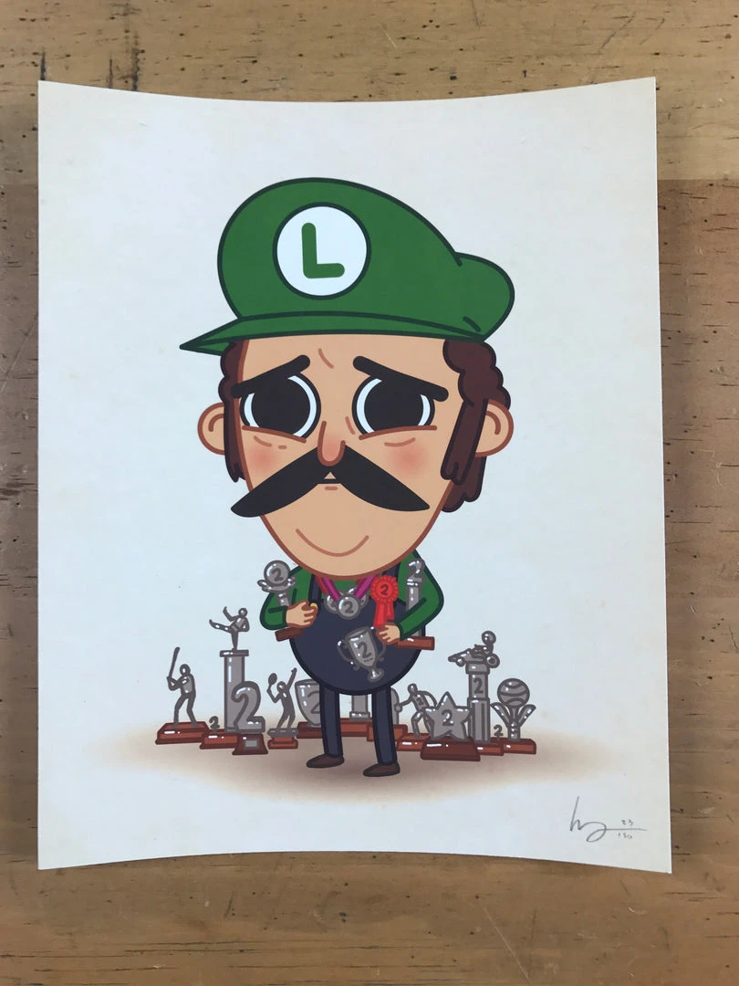 First Loser - 2016 Mike Mitchell Poster Luigi, Mario Brothers Art Prints 5 First Loser - 2016 Mike Mitchell Poster Luigi, Mario Brothers Art Prints
