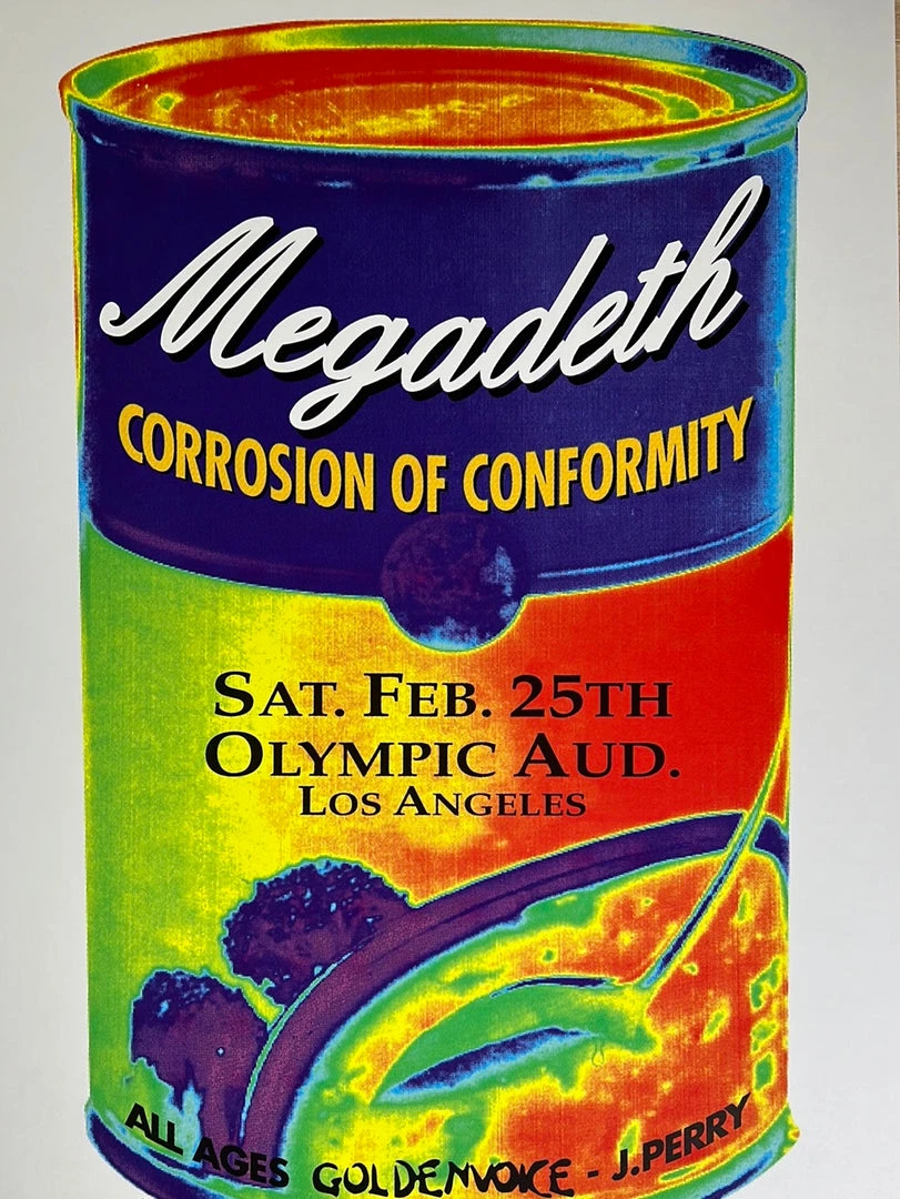 Megadeth - 1995 Matt Getz Poster Los Angeles, CA Del Mar Gig Posters 3 Megadeth - 1995 Matt Getz Poster Los Angeles, CA Del Mar Gig Posters