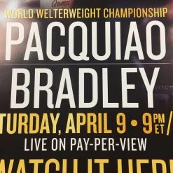 Sold Out Posters Boxing - 2016 Pacquiao Vs Bradley Poster