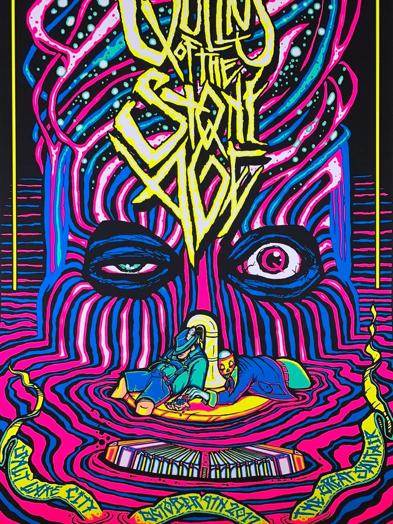 Queens Of The Stone Age - 2017 Brad Klausen Poster Salt Lake City AP 3 Queens Of The Stone Age - 2017 Brad Klausen Poster Salt Lake City AP