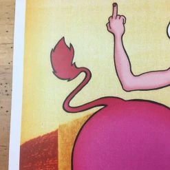 Pink Swords - 2001 Rob Jones Poster Austin, TX Room 710 Gig Posters