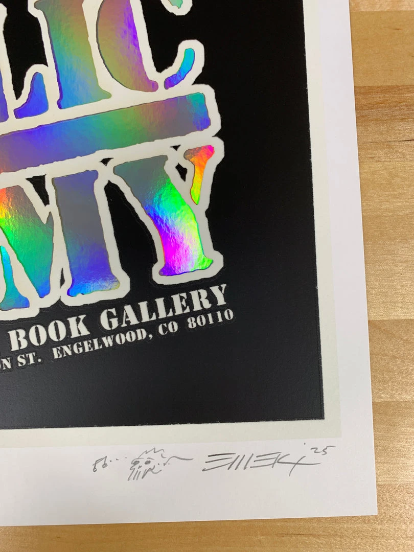 Colorado Public Enemy Variant - 2020 Emek Poster Foil With Date The Terrordome GID, CO 7 Colorado Public Enemy Variant - 2020 Emek Poster Foil With Date The Terrordome GID, CO