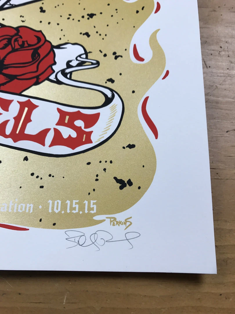 Gig Posters Brett Michaels - 2015 Billy Perkins Poster Chamberlin Rose Skull 7 Gig Posters Brett Michaels - 2015 Billy Perkins Poster Chamberlin Rose Skull