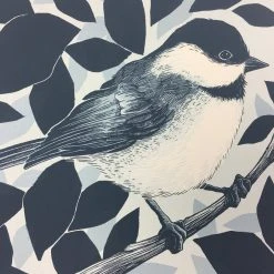 Black Capped Chickadee (Poecile Atricapillus) - 2015 Justin Santora Poster Art P