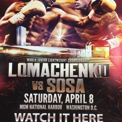 Sold Out Posters Boxing - 2017 Lomachenko Vs Sosa World Junior Lightweight Championship, MGM Nati