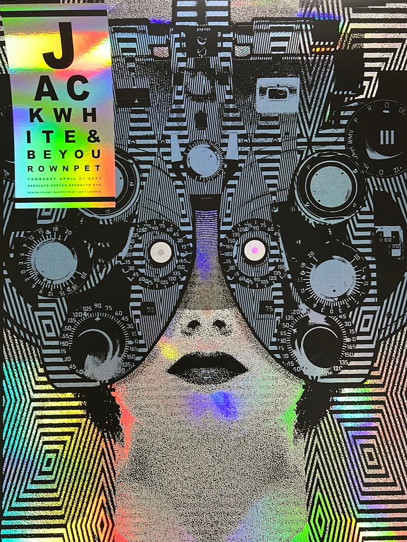 Gig Posters Jack White - 2022 The Silent Giants Poster Brooklyn, New York X/83 3 Gig Posters Jack White - 2022 The Silent Giants Poster Brooklyn, New York X/83