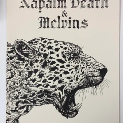 Gig Posters Napalm Death & Melvins - 2016 Fugscreens Studios Poster Omaha, NE 4/25
