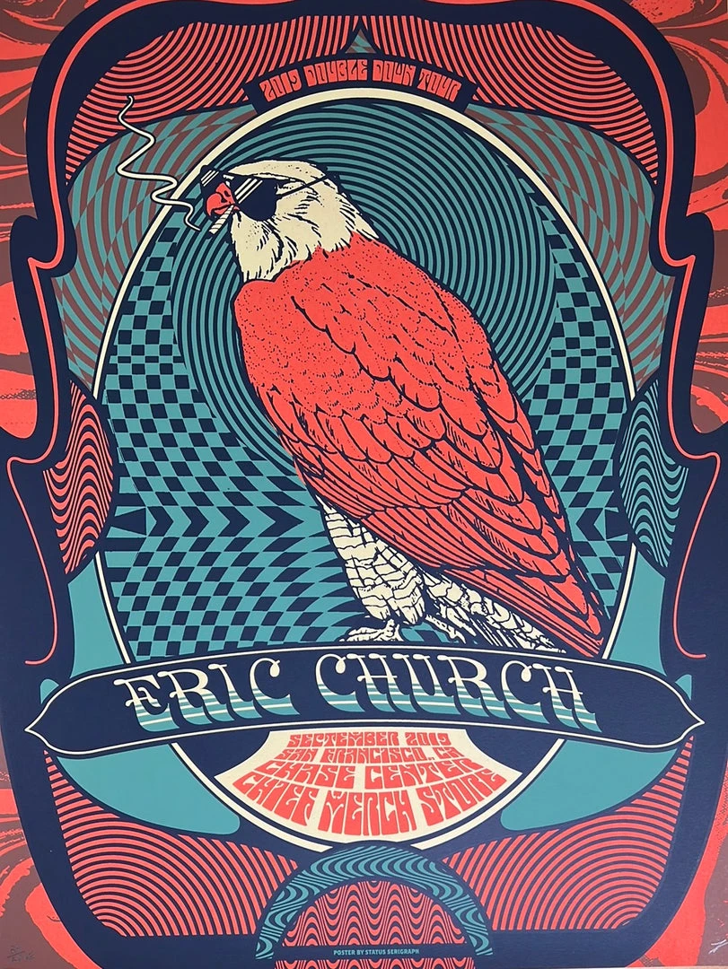 Eric Church - 2019 Status Serigraph Poster San Francisco, CA 2 Gig Posters 3 Eric Church - 2019 Status Serigraph Poster San Francisco, CA 2 Gig Posters