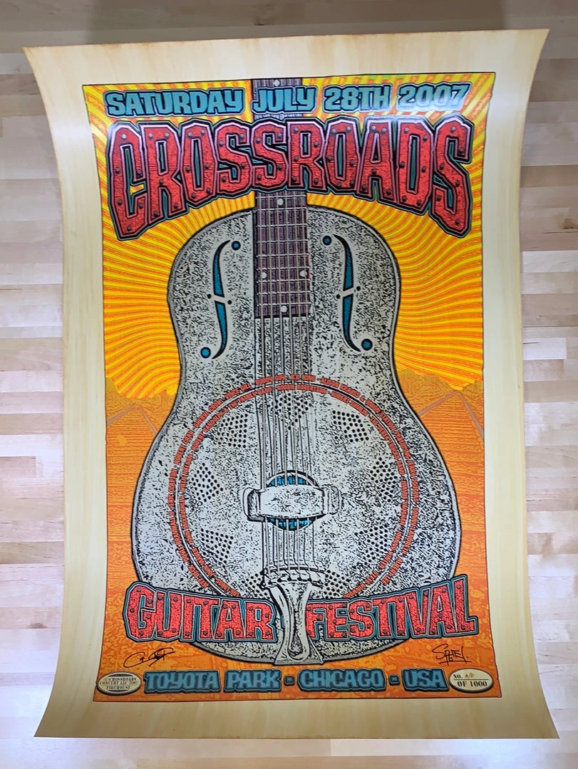 Crossroads Guitar Festival - 2007 Chuck Sperry Guitar Poster, Eric Clapton 4 Crossroads Guitar Festival - 2007 Chuck Sperry Guitar Poster, Eric Clapton