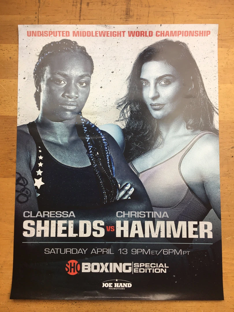 Sold Out Posters Boxing - 2019 Poster Shields Vs Hammer 4 Sold Out Posters Boxing - 2019 Poster Shields Vs Hammer