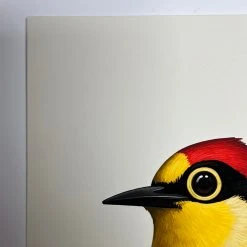 Art Prints Fat Bird - 2020 Mike Mitchell Poster Yellow Fronted Woodpecker AP
