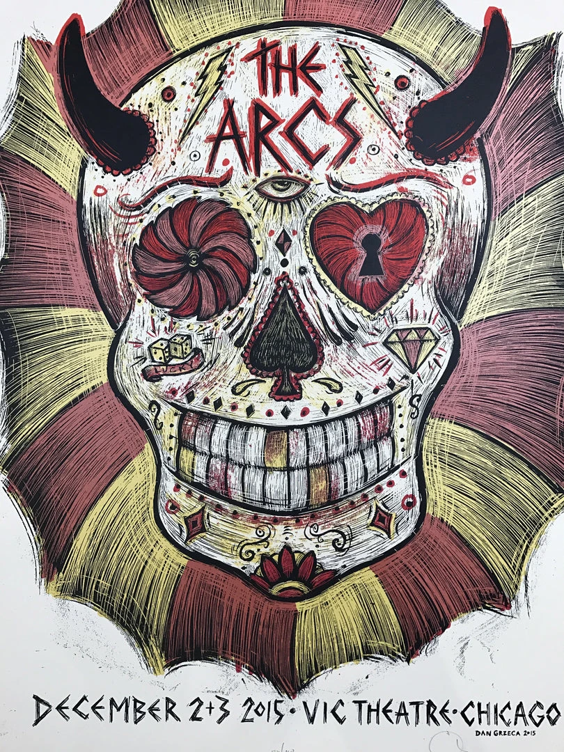 The Arcs - 2015 Dan Grzeca Poster Chicago, IL Vic Theatre 3 The Arcs - 2015 Dan Grzeca Poster Chicago, IL Vic Theatre