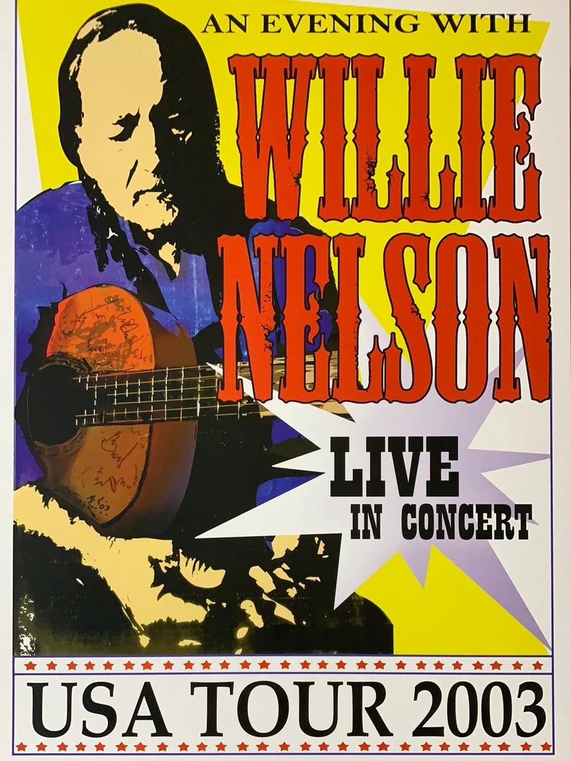 Old Whiskey River Presents Gig Posters Willie Nelson - 2003 USA Tour Poster Old Whiskey River 3 Old Whiskey River Presents Gig Posters Willie Nelson - 2003 USA Tour Poster Old Whiskey River