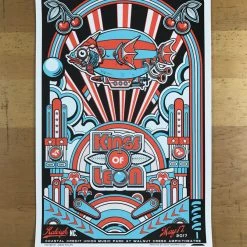 Kings Of Leon - 2017 Jesse Philips Poster Raleigh, Walnut Creek Amphitheatre