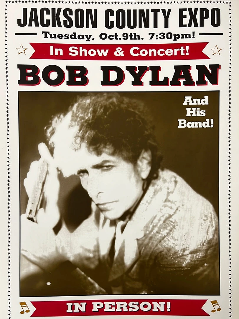 Bob Dylan - 2001 Geoff Gans Poster Central Point, OR Gig Posters 3 Bob Dylan - 2001 Geoff Gans Poster Central Point, OR Gig Posters