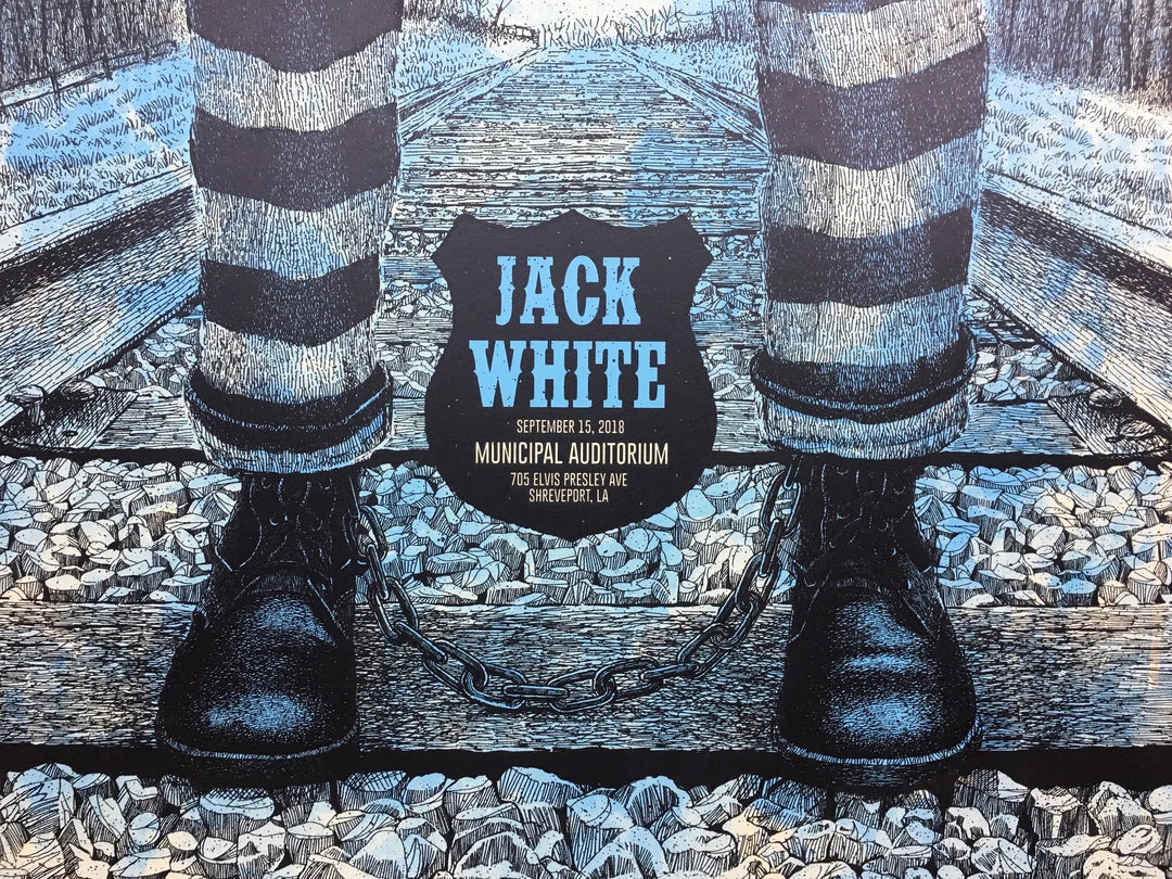Jack White - 2018 Methane Studios Poster Shreveport, LA Municipal Auditorium Gig Posters 3 Jack White - 2018 Methane Studios Poster Shreveport, LA Municipal Auditorium Gig Posters