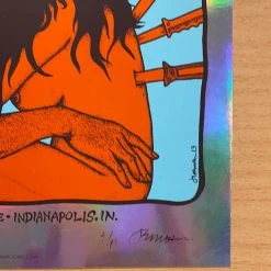 Queens Of The Stone Age - 2013 Jermaine Rogers Poster Indianapolis FOIL Handbill Foil Posters 13 Queens Of The Stone Age - 2013 Jermaine Rogers Poster Indianapolis FOIL Handbill Foil Posters