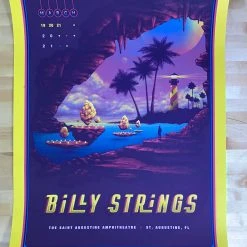 Half Hazzard Press Gig Posters Billy Strings - 2021 Half Hazard Poster St Augustine, FL AP