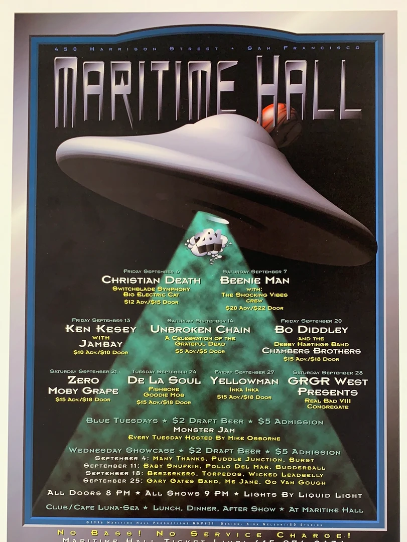 MHP 21 Maritime Hall - 1996 Nelson Poster September San Fran 1st 3 MHP 21 Maritime Hall - 1996 Nelson Poster September San Fran 1st