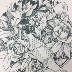 Reclaim, Erode - 2015 Justin Santora Poster Art Print Line Variant