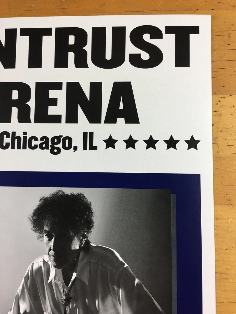 Bob Dylan - 2017 Geoff Gans Poster Chicago Wintrust Arena RED Chicago, IL 7 Bob Dylan - 2017 Geoff Gans Poster Chicago Wintrust Arena RED Chicago, IL