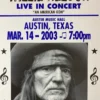 Willie Nelson - 2003 Franks Brothers 3/14 Poster Austin, TX Gig Posters