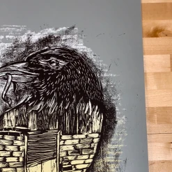 Urban Corvus - 2009 Dan Grzeca Poster Art Print Charcoal Grey