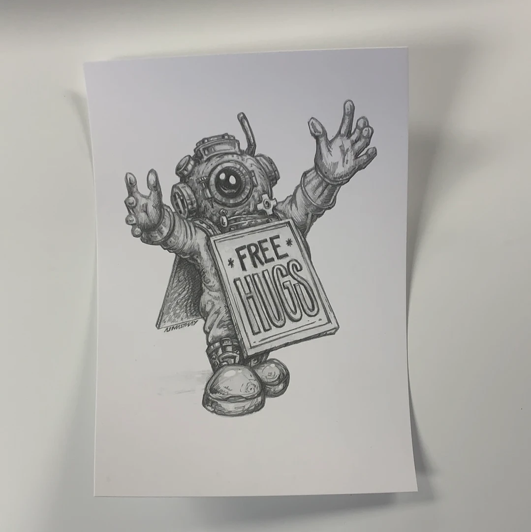 Art Prints How You Feeling? - 2020 AJ Masthay Poster Art Print W/ Free Hugs 10 Art Prints How You Feeling? - 2020 AJ Masthay Poster Art Print W/ Free Hugs