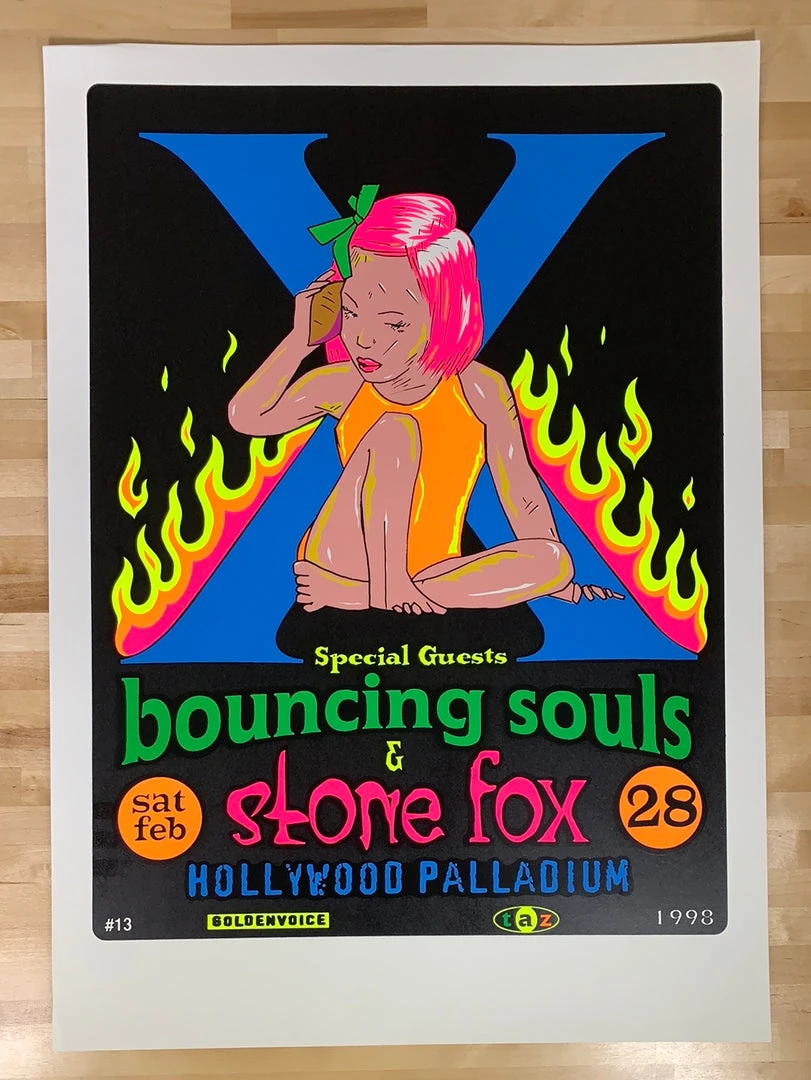 TAZ X - 1998 T.A.Z. Poster Hollywood, CA Palladium 1st Ed Gig Posters 4 TAZ X - 1998 T.A.Z. Poster Hollywood, CA Palladium 1st Ed Gig Posters