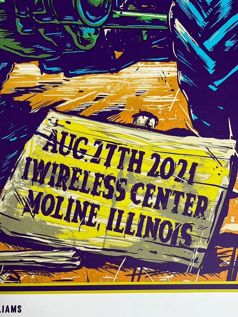 Pearl Jam - 2021 Ian Williams Poster Moline, IL Streaming Event Gig Posters 8 Pearl Jam - 2021 Ian Williams Poster Moline, IL Streaming Event Gig Posters