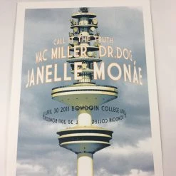 Janelle Monae - 2011 Dan MacAdam Crosshair Poster Brunswick, ME Bowdoin College