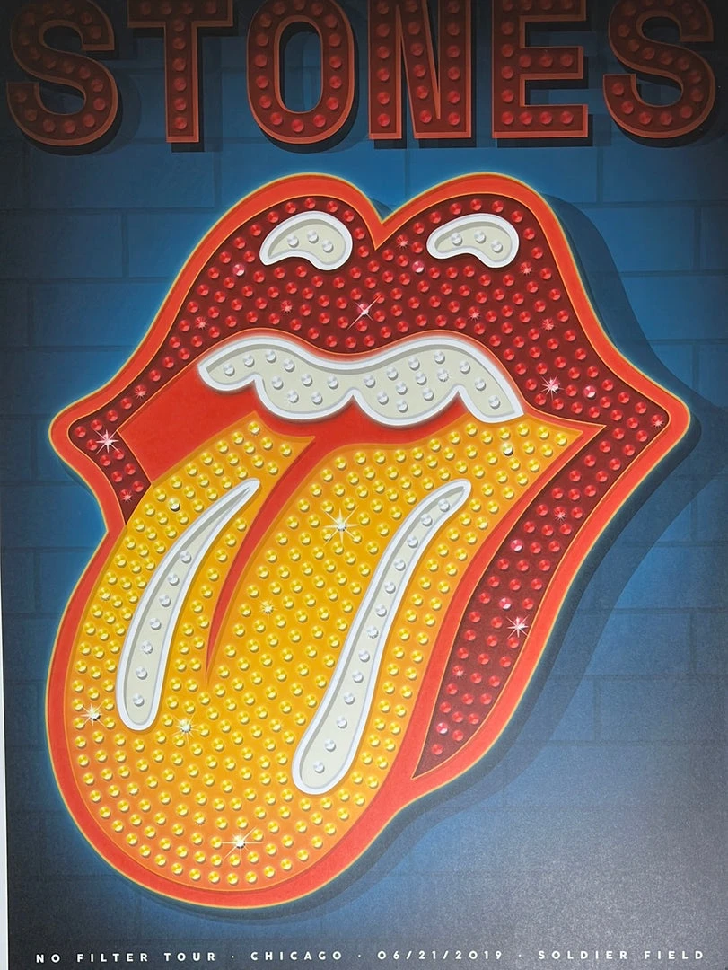Sold Out Posters Rolling Stones - 2019 Poster Chicago, IL No Filter Tour Soldier Field 6/21 3 Sold Out Posters Rolling Stones - 2019 Poster Chicago, IL No Filter Tour Soldier Field 6/21