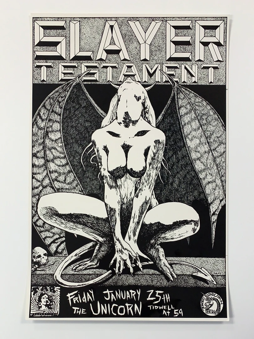 Gig Posters Slayer - 1991 Frank Kozik Poster Houston, TX The Unicorn 4 Gig Posters Slayer - 1991 Frank Kozik Poster Houston, TX The Unicorn