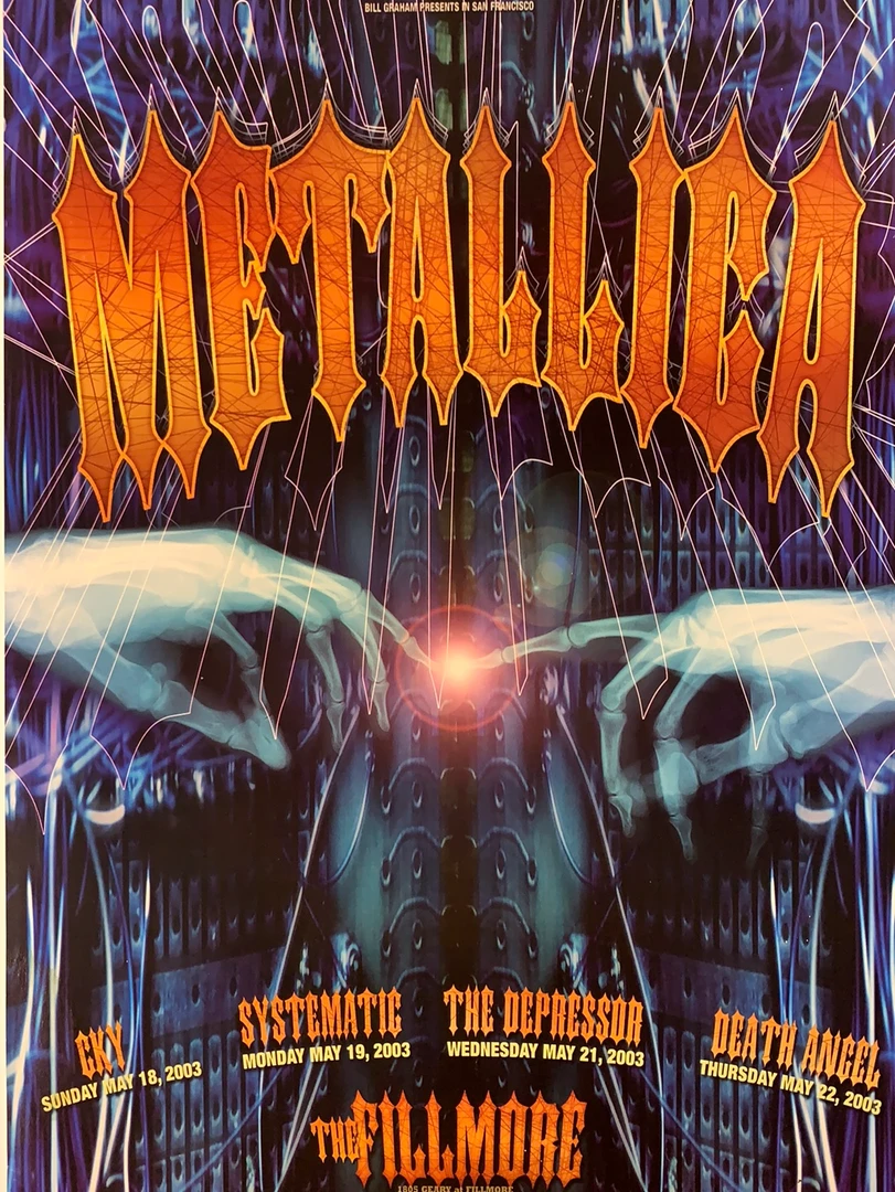 Metallica - 2003 Poster Rex Ray Fillmore Auditorium San Fran 1st Gig Posters 3 Metallica - 2003 Poster Rex Ray Fillmore Auditorium San Fran 1st Gig Posters