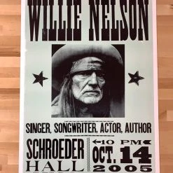 Willie Nelson - 2005 Hatch Show Print 10/14 Poster Collad, TX Gig Posters