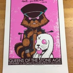 Queens Of The Stone Age - 2013 Jermaine Rogers Poster Detroit Fillmore