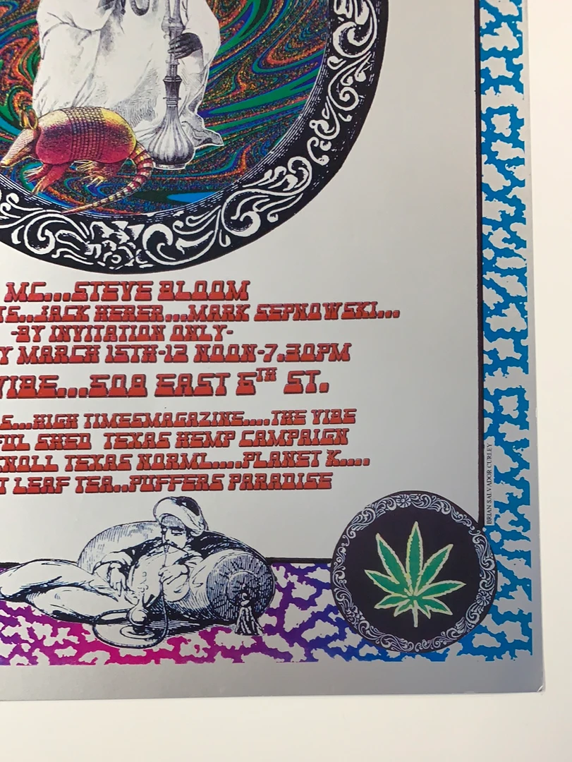Gig Posters High Times Party - 2003 Brian Salvador Curley Poster Austin, TX 7 Gig Posters High Times Party - 2003 Brian Salvador Curley Poster Austin, TX
